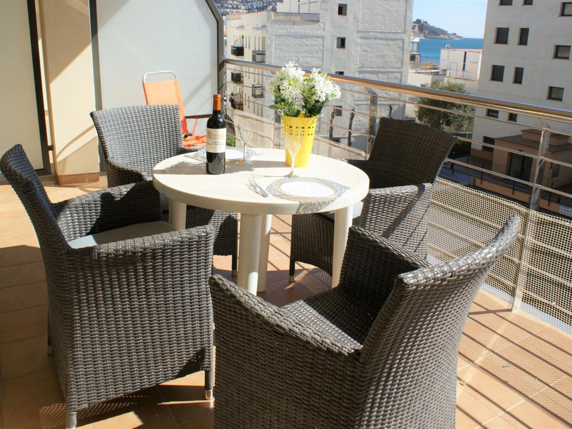 Apartamento En Roses A 2 Min De La Playa Con Vistas Al Mar Av-18 Girona Exterior photo